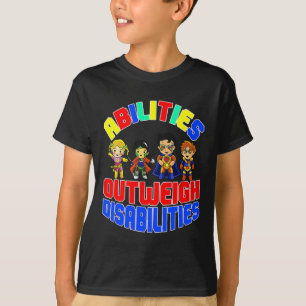Camiseta Autismo Sensibilização Rapazes Supera as Deficiênc