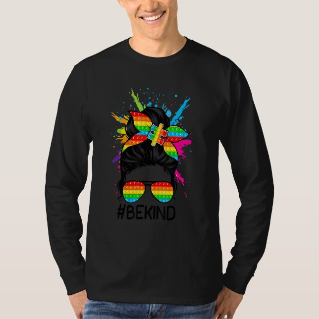 Camiseta Autismo Sensibilização Seja gentil Pop (Frente)