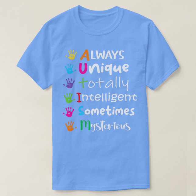 Camiseta Autismo Sensibilização Suporta Crianças Autismo Pa (Frente do Design)