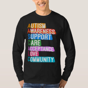 Camiseta Autismo Sensibilização Suporte Aceitação de Cuidad