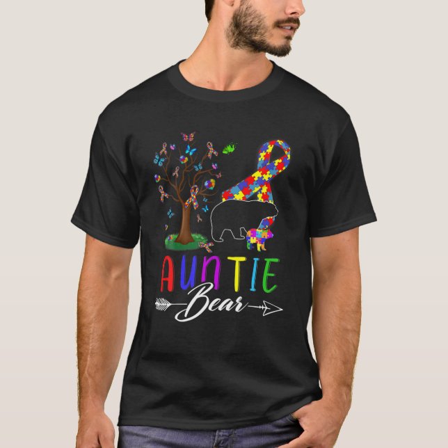 Camiseta Autismo Sensibilização Urso de Tempos Suporte a Ad (Frente)