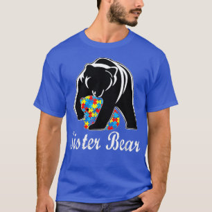 Camiseta Autismo Sensibilização Urso Irmã Suporte a Adul Au