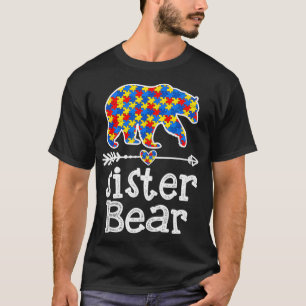 Camiseta Autismo Sensibilização Urso Irmã Suporte a Adul Au