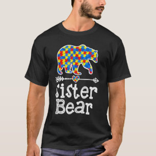 Camiseta Autismo Sensibilização Urso Irmã Suporte a Adul Au
