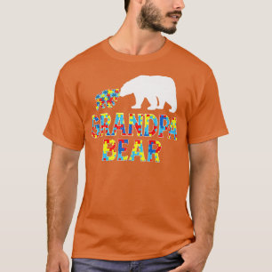 Camiseta Autismo Sensibilização Vovô Bear Suporte Autista P