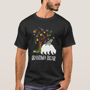 Camiseta Autismo Sensibilização Vovó Urso Suporta Autista