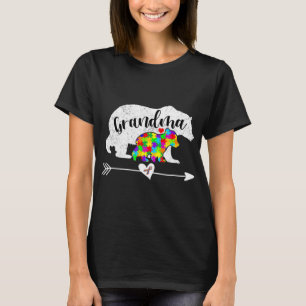 Camiseta Autismo Sensibilização Vovó Urso Suporta Autista