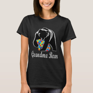 Camiseta Autismo Sensibilização Vovó Urso Suporta Autista