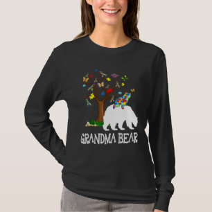 Camiseta Autismo Sensibilização Vovó Urso Suporta Autista