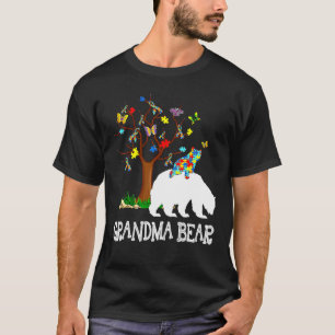 Camiseta Autismo Sensibilização Vovó Urso Suporta Autista