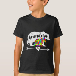 Camiseta Autismo Sensibilização Vovó Urso Suporta Autista