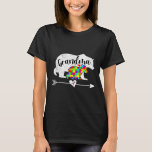 Camiseta Autismo Sensibilização Vovó Urso Suporta Autista