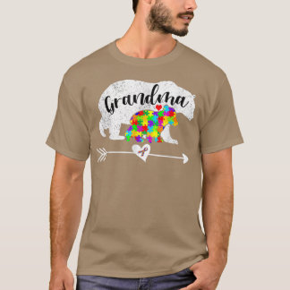 Camiseta Autismo Sensibilização Vovó Urso Suporta Autista