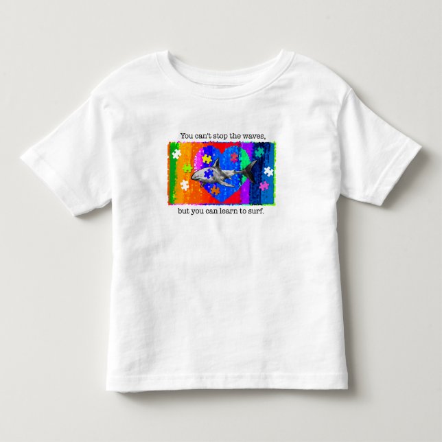 Camiseta Autismo Shark 3T BRANCO (Frente)