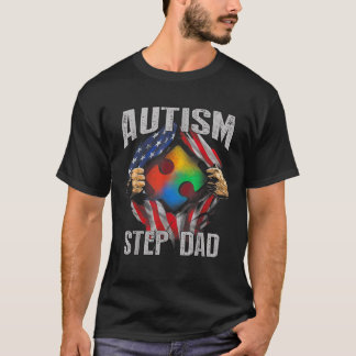 Camiseta Autismo Step Pai Americano Sinalizador Autismo Sen