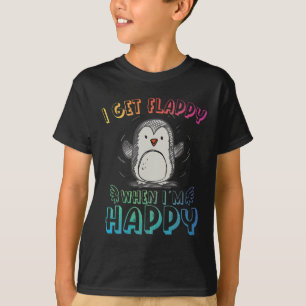 Camiseta Autismo Stimming Penguin Eu fico apavorado quando 