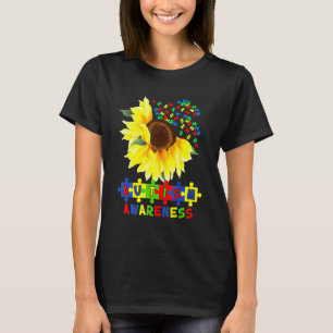 Camiseta Autismo Sunflower Quebra-cabeça Piece Legal Consci