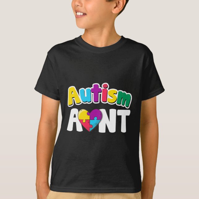 Camiseta Autismo Tia Conscientista Quebra-cabeça (Frente)