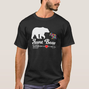 Camiseta Autismo Tia Urso Urso Autista Sensibilização Tia S