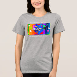 Camiseta Autismo Tubarão MULHERES CINZA