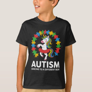 Camiseta Autismo Unicórnio Dançando Diferentes Capacidades