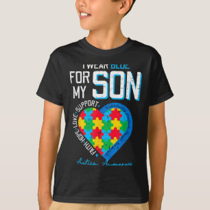 Camiseta Autismo usa azul pelo pai da consciência filho mãe