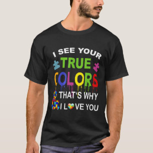 Camiseta Autismo - Vejo Suas Verdadeiras Cores Mãe de Autis