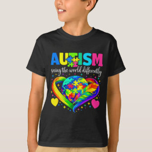 Camiseta Autismo vendo o mundo de forma diferente autismo