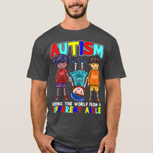 Camiseta Autismo vendo o mundo de um ângulo diferente