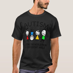 Camiseta Autismo Vendo o Mundo de um Ângulo Diferente Aut