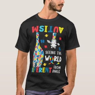 Camiseta Autismo Vendo O Mundo De Um Ângulo Diferente Aut