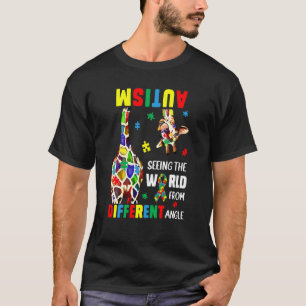 Camiseta Autismo Vendo O Mundo De Um Ângulo Diferente Giraf