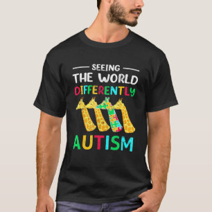 Camiseta Autismo Vendo O Mundo Diferente Sensibilizar Gira