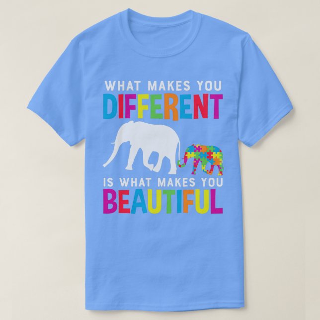 Camiseta Autismo Vendo O Mundo Diferentemente 1 (Frente do Design)