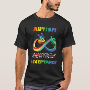 Camiseta Autismo Vermelho Em Vez De Infinidade Borboleta De
