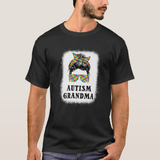 Camiseta Autismo Vovó Mensagem Bun Autismo Consciência Nana