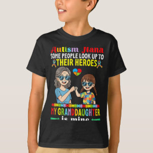 Camiseta Autismo Vovó Minha Neta É Meu Herói Conscientizaçã