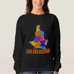 Camiseta Autismo Yoga Girl Love And accept (Amor E Aceitaçã