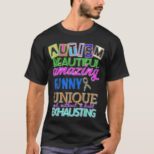 Camiseta Autista Belo e Engraçado Único Autista