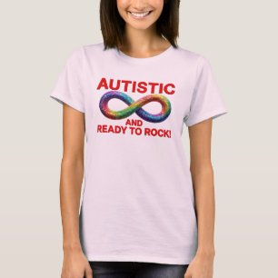 Camiseta Autista e Pronto para Balançar Símbolo de Infinito