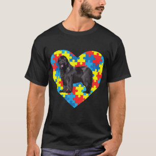 Camiseta Autista Love Heart Newfound Newfie Quebra-cabeç