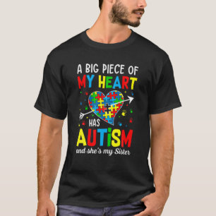 Camiseta Autistic Girl Piece My Heart Has Autism She's My S