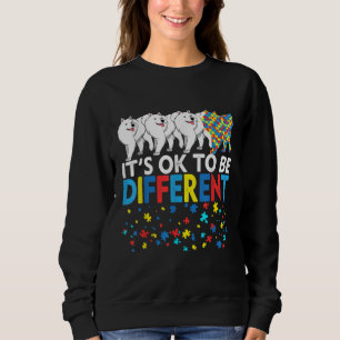Camiseta Autistic   It's Ok To Be Different American Eskimo
