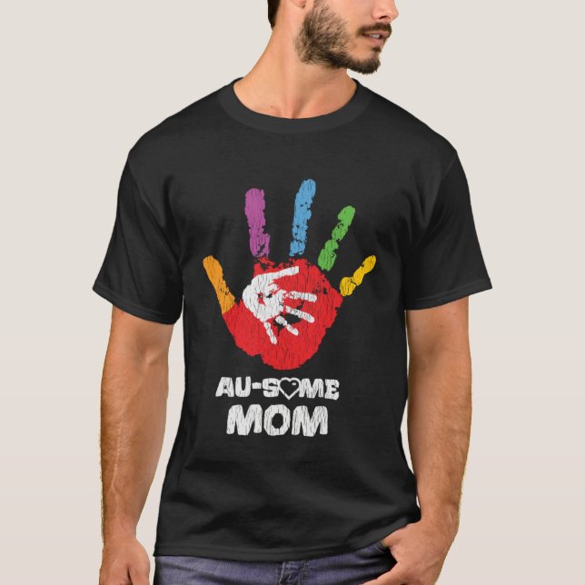 Camiseta Autistic Son Daughter Awesome Mom Autism Awareness (Frente)