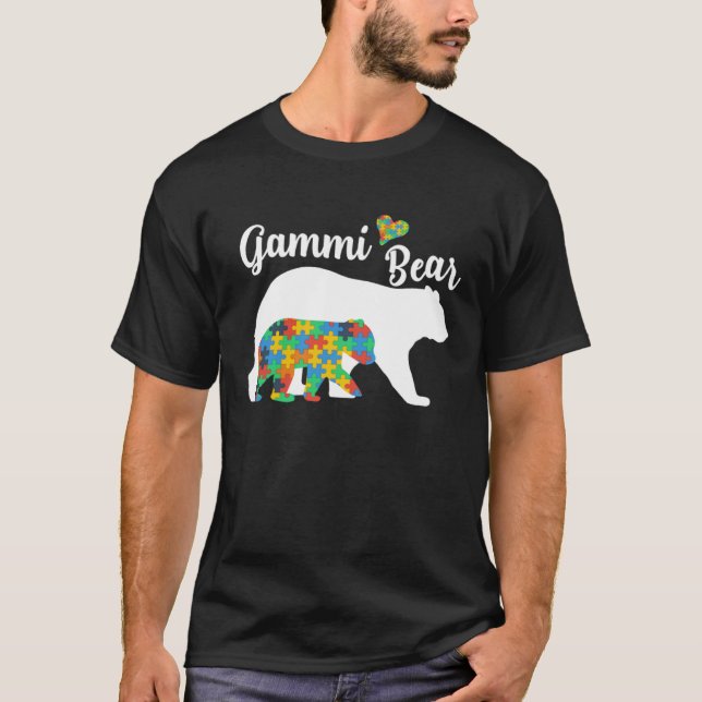 Camiseta Autistic Support Autism Awareness Gammi Bear Mothe (Frente)