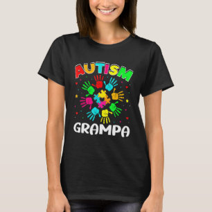 Camiseta Autitic Grampa Quebra-cabeça de Suporte à Família 
