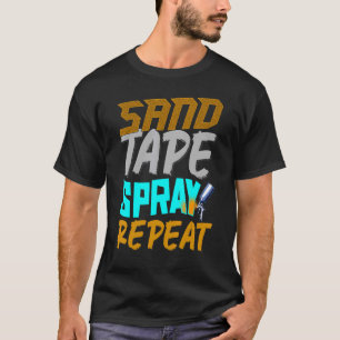 Camiseta Auto Body Painter Sand Tape Spray Auto Body Techni