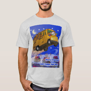 Camiseta Auto escolar do vôo do papai noel