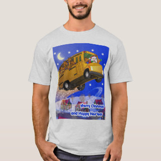 Camiseta Auto escolar do vôo do papai noel