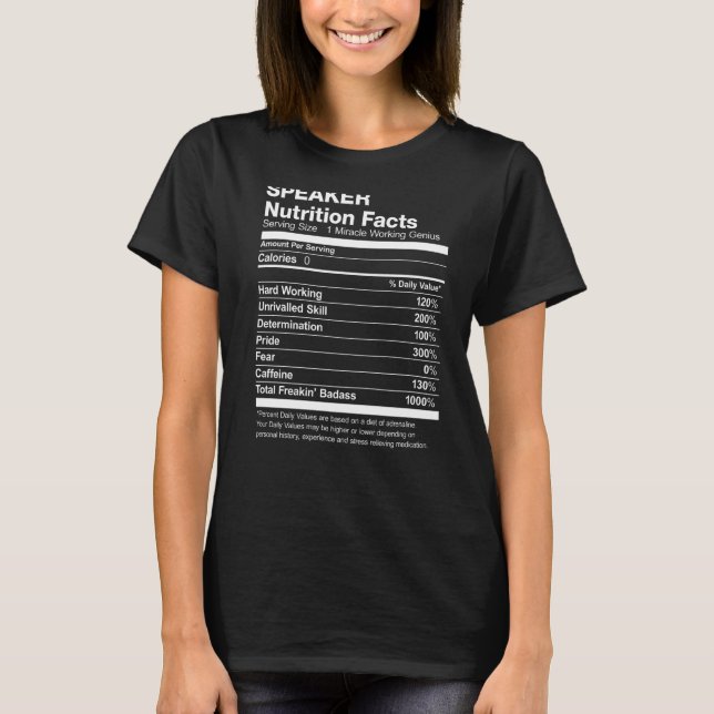 Camiseta Auto-falante Nutrição Fala Engraçado (Frente)